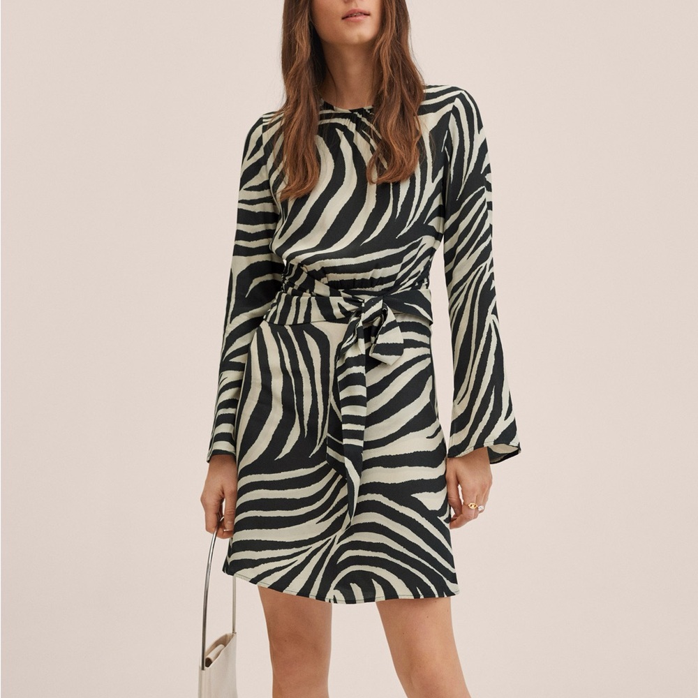 MANGO Animal print dress